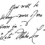 Мерлин Монро пример почерка